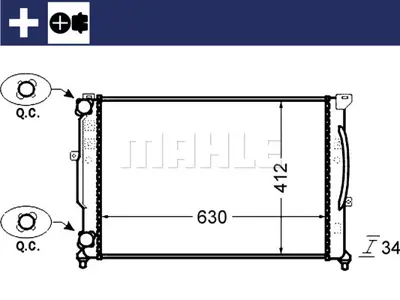 BEHR MAHLE CR 1423 000S Radiatoraudı A6 Iı  97- 8D0121251BJ