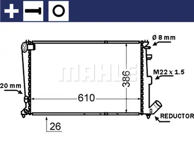 BEHR MAHLE CR 1429 000S Motor Su Radyatoru 96151644