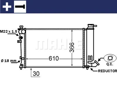 BEHR MAHLE CR 1431 000S Motor Su Radyatoru 1301VQ