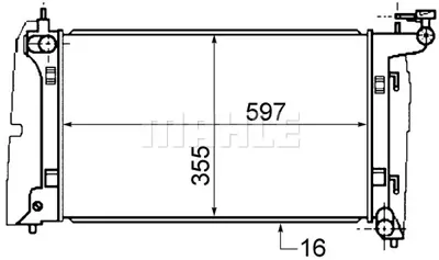 BEHR MAHLE CR 1527 000S Motor Su Radyatoru Corolla 2002 2007 Avensıs 2002 2007 Otomatık Vıtes (600x350x16) 164000D220