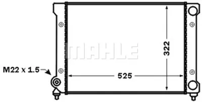 BEHR MAHLE CR 1532 000S Radiatorvw Passat Iıı  88-93 353121253AL