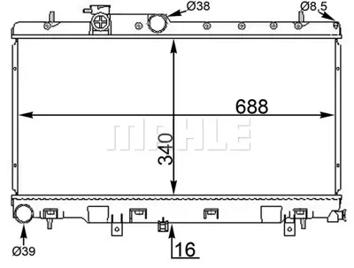 BEHR MAHLE CR 1560 000S Radiatorımpreza 2.0t/2.5 X4511FE102