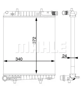 BEHR MAHLE CR 1591 000S Radiatoropel Vıvaro / Trafıc Iı 214109682R 93865588