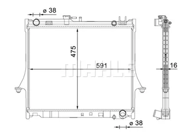 BEHR MAHLE CR 1661 000S Radiatorısuzu D-Max2.5 Dıtd 10/02 376779731 97333351