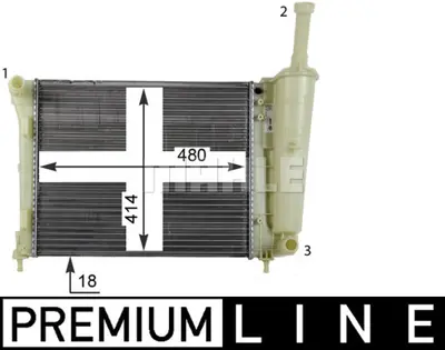 BEHR MAHLE CR 1859 000P Radiatorfıat 500 / Ford Ka 51934449 DS518005BA