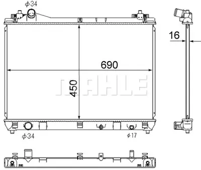 BEHR MAHLE CR 1871 000S Radiatorsuzuki Grand Vitara 2006- 1770067J00