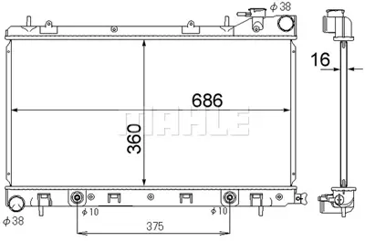 BEHR MAHLE CR 1874 000S Radiatorsubaru Forester At 2002- 45119SA060