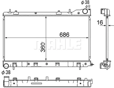 BEHR MAHLE CR 1875 000S Radiatorsubaru Forester Mt 2002- X4511SA151