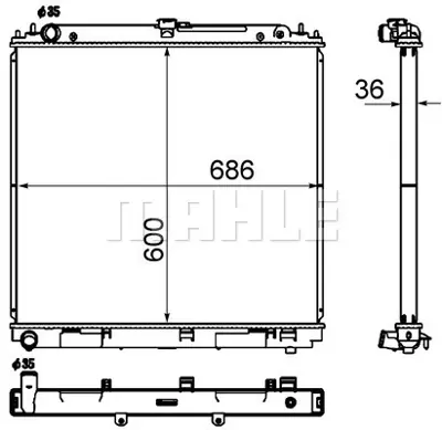 BEHR MAHLE CR 1878 000S Motor Su Radyatoru Navara Pathfınder 05> (600x692x32) 21410EB31A