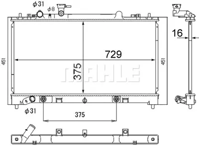 BEHR MAHLE CR 1885 000S Motor Su Radyatoru L51715200C