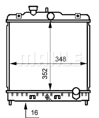 BEHR MAHLE CR 194 000S Motor Su Radyatoru Honda Cıvıc 1992-2000 Manuel Vıtes (350x348x16) 19010P28A04