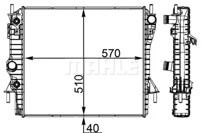 BEHR MAHLE CR 1965 000P Motor Su Radyatoru Premıum Lıne Jaguar Xk Iı X150 06>14 C2S44966