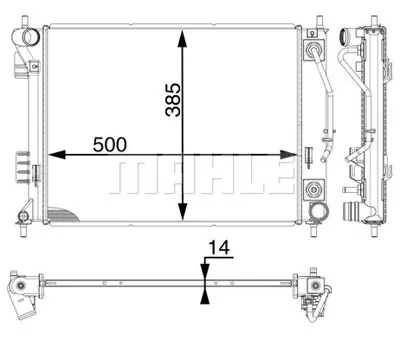 BEHR MAHLE CR 1973 000P Motor Su Radyatoru 253101P000