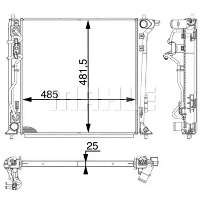 BEHR MAHLE CR 1977 000P Motor Su Radyatoru Hyundaı Tucson 19> 2.0crdı 25310D7100