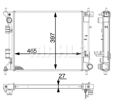 BEHR MAHLE CR 1982 000P Motor Su Radyatoru 253101P550