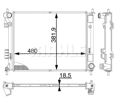 BEHR MAHLE CR 1983 000P Motor Su Radyatoru Hyundaı Ix20 - Kıa Venga 253101P600