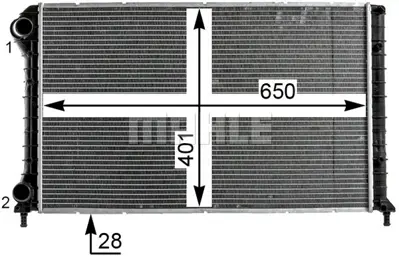 BEHR MAHLE CR 1990 000P Radiatorfıat Doblò 1.4i 51867711