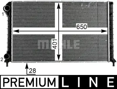 BEHR MAHLE CR 1990 000P Radiatorfıat Doblò 1.4i 51867711