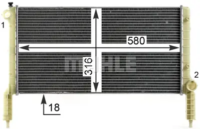 BEHR MAHLE CR 1991 000P Radiatorfıat Doblò 1.2i 46803031