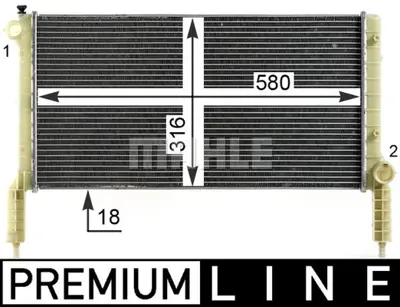 BEHR MAHLE CR 1991 000P Radiatorfıat Doblò 1.2i 46803031