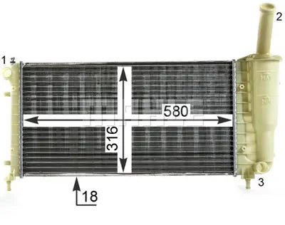 BEHR MAHLE CR 1994 000S Radiatorfıat Punto 51724183