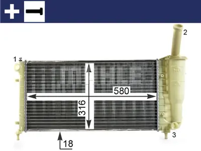 BEHR MAHLE CR 1994 000S Radiatorfıat Punto 51724183