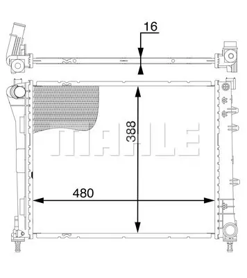 BEHR MAHLE CR 2004 000S Radiatorfıat Panda 0.9 Twın 51939066