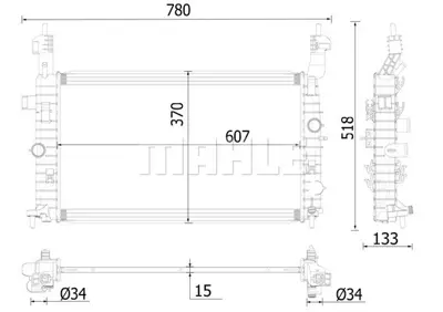 BEHR MAHLE CR 2119 000P Motor Su Radyatoru Merıva A 1.4 16v 03>10 13303637