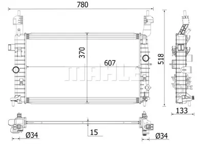 BEHR MAHLE CR 2120 000P Motor Su Radyatoru 13303639