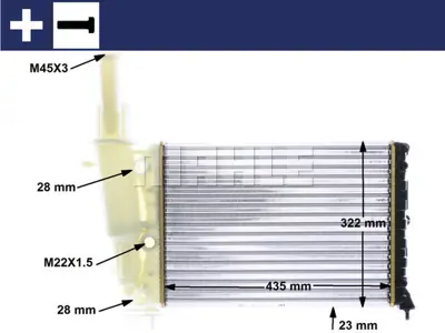 BEHR MAHLE CR 351 000S Radiatorfıat Punto 7718660