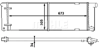 BEHR MAHLE CR 407 000S Radiatorvw Golf Iı / Scırocco/Dıv 191121253G