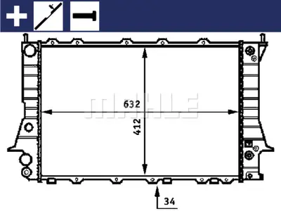 BEHR MAHLE CR 413 000S Radiatoraudı 100 / A6 4A0121251P