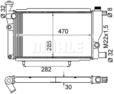 BEHR MAHLE CR 428 000S Motor Su Radyatoru 1331RA