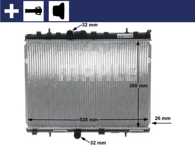 BEHR MAHLE CR 5 000S Motor Su Radyatoru Mekanık P301 P1007 P2008 P207 1,6hdı 06> C2 C3 Iı C Elysee 1,4 1,6 1,4hdı 03> Ep: 1330P8 1333A1