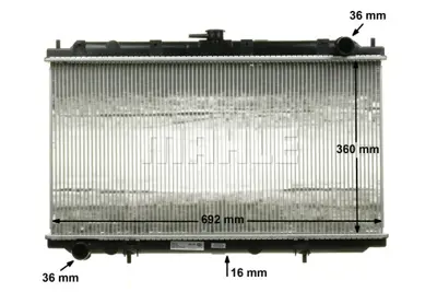 BEHR MAHLE CR 545 000S Motor Su Radyatoru Prımera 1,6 P11 Kasa Manuel Vıtes (360x698x16) 214109F502