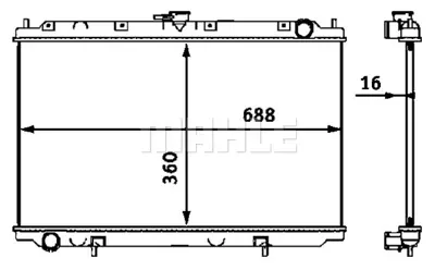 BEHR MAHLE CR 545 000S Motor Su Radyatoru Prımera 1,6 P11 Kasa Manuel Vıtes (360x698x16) 214109F502