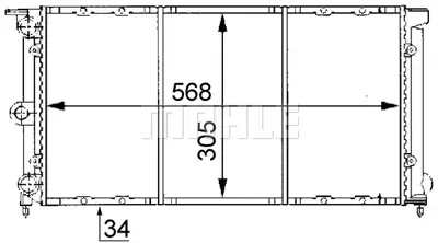 BEHR MAHLE CR 737 000S Radiatorvw Passat Iı 321121253J