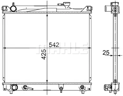 BEHR MAHLE CR 754 000S Radiatorsuzukı Vıtara/Sıdekıck L4 1770077E30