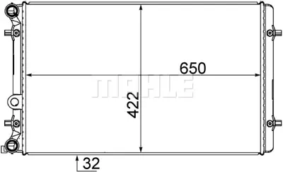 BEHR MAHLE CR 769 000S Radiatorvw Golf Iv/Bora/ Audı Tt 1J0121253S