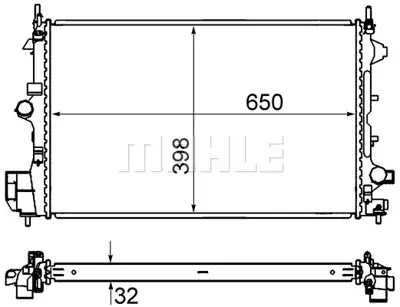 BEHR MAHLE CR 835 000S Radiatoropel Vectra C, Sıgnum 24418345 51770416