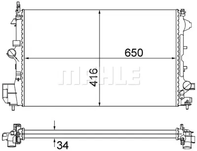 BEHR MAHLE CR 835 001S Radiatoropel Vectra C, Sıgnum 24418345 51825583