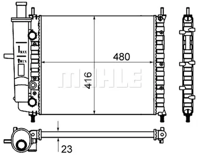 BEHR MAHLE CR 838 000S Radiatorfıat Bravo / Marea 46480388