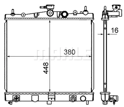 BEHR MAHLE CR 839 000S Motor Su Radyatoru Nıssan Mıcra K12 Kasa 2003 2010 Otomatık Vıtes (448x380x16) 21460BH50A