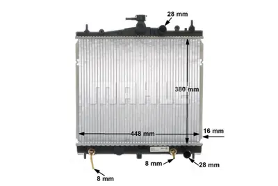 BEHR MAHLE CR 839 000S Motor Su Radyatoru Nıssan Mıcra K12 Kasa 2003 2010 Otomatık Vıtes (448x380x16) 21460BH50A