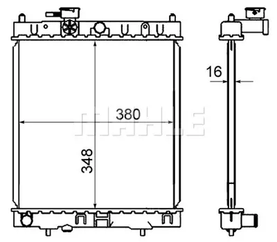 BEHR MAHLE CR 844 000S Motor Su Radyatoru Nıssan Mıcra K11 Kasa 1992 2000 Manuel Vıtes (380x348x16) 2141098B15