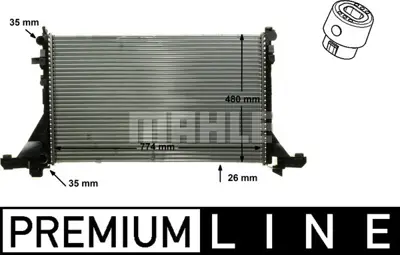 BEHR MAHLE CR 866 000P Radiatorren. Master, Opel Movano 214106759R 215106759R 95514139