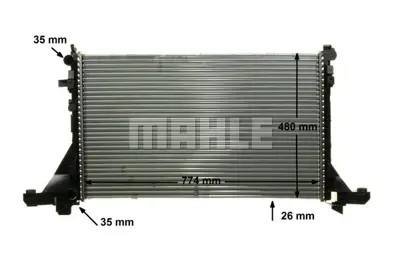 BEHR MAHLE CR 866 000P Radiatorren. Master, Opel Movano 214106759R 215106759R 95514139