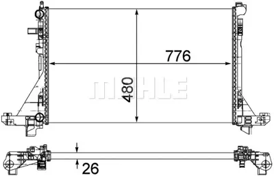 BEHR MAHLE CR 866 000P Radiatorren. Master, Opel Movano 214106759R 215106759R 95514139