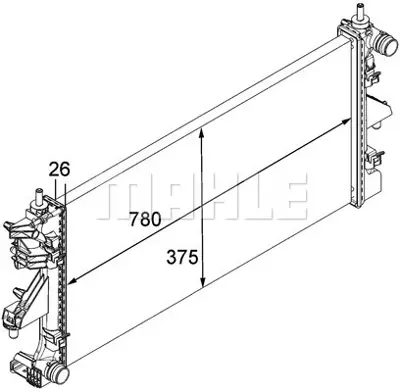 BEHR MAHLE CR 880 000P Radiatorcıtroen / Peugeot / Fıat 1362308080