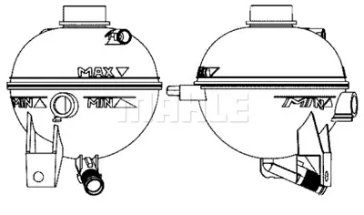 BEHR MAHLE CRT 13 000S Radyator Yedek Su Deposu P307 1,4 / 1,6hdı / 2,0hdı (01 06) 132386